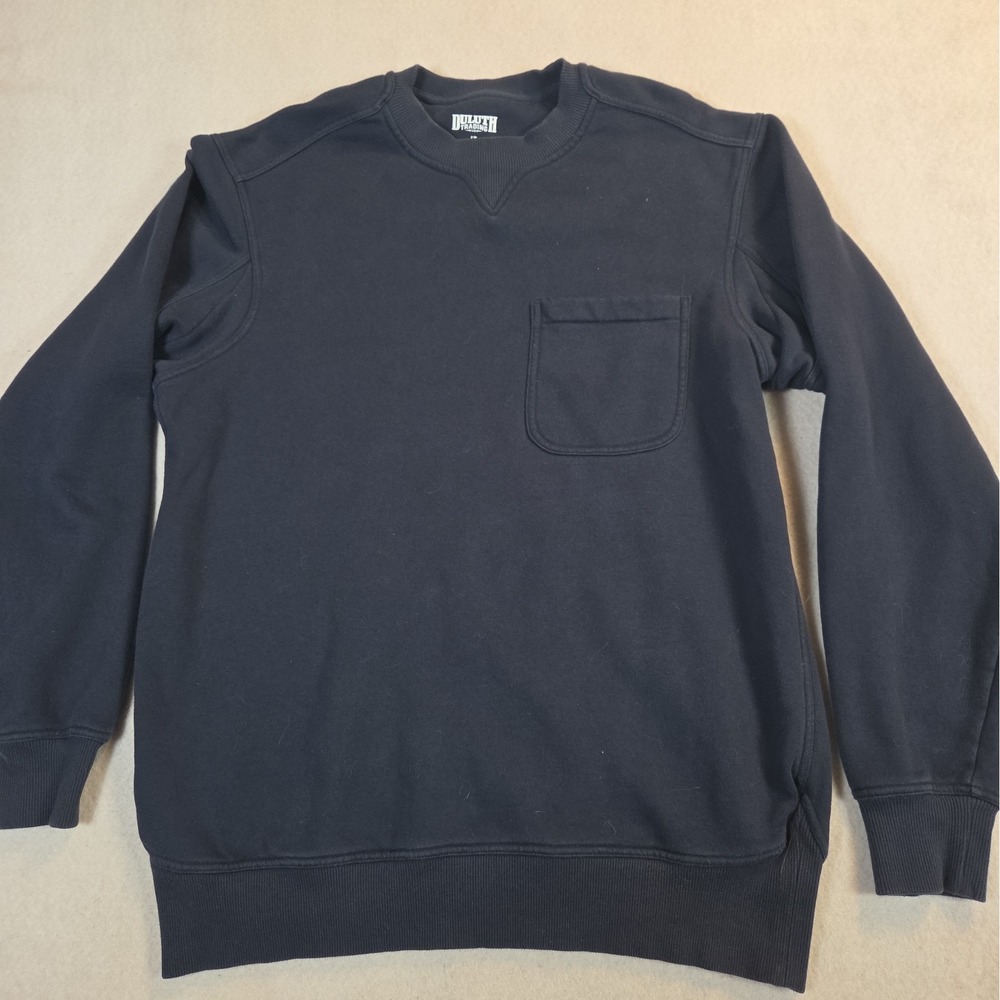 Duluth Trading Souped Up Pocket Sweatshirt Navy Blue Mens Large Tall Pullover